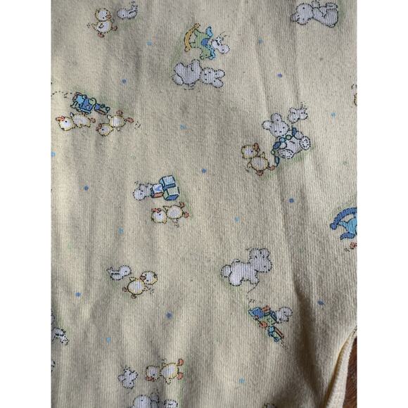 Vtg Sleeper Coverall Baby 12 Months Yellow One Piece Children’s Place Duck Bunny - Picture 2 of 5